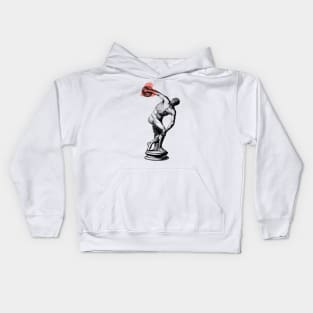 Discobolus with a heart Kids Hoodie